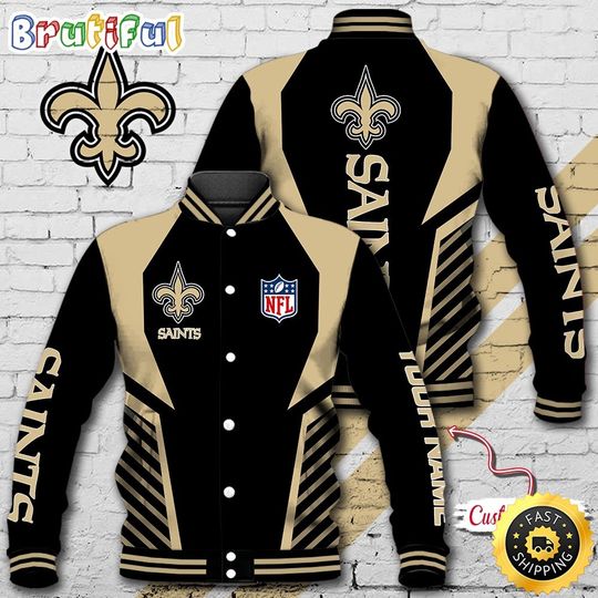 New Orleans Saints Baseball Jacket Football Sports Jacket