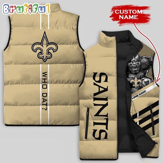 New Orleans Saints Damn Right Sleeveless Down Jacket