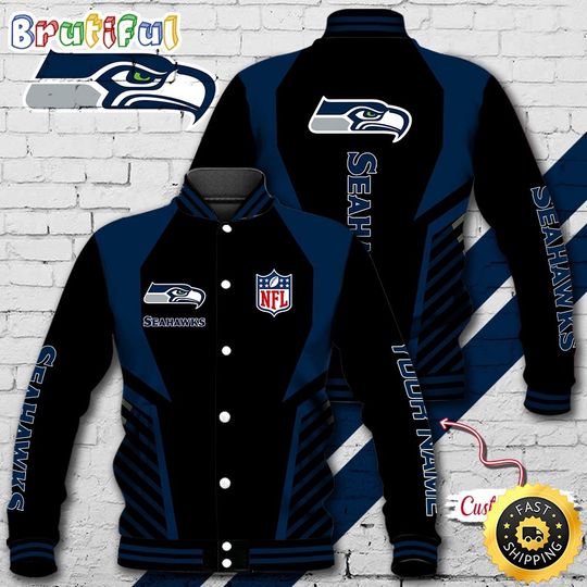 Seattle Seahawks Baseball Jacket Football Sports Jacket
