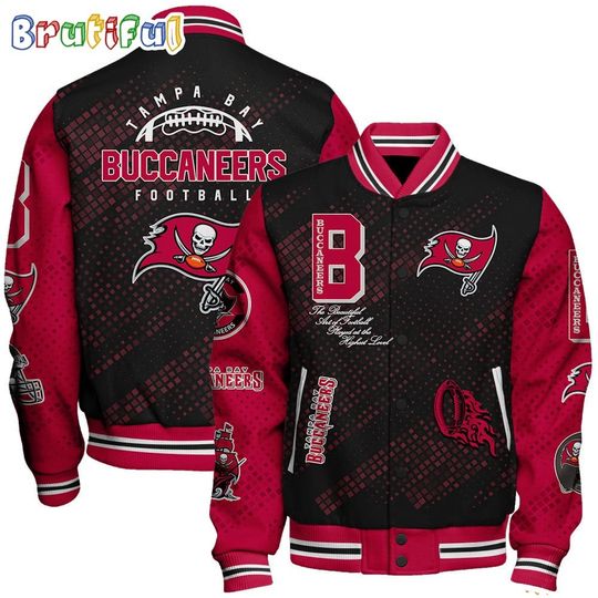 Tampa Bay Buccaneers Baseball Jacket Print Logo Team Football Jacket