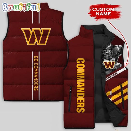 Washington Commanders Damn Right Sleeveless Down Jacket