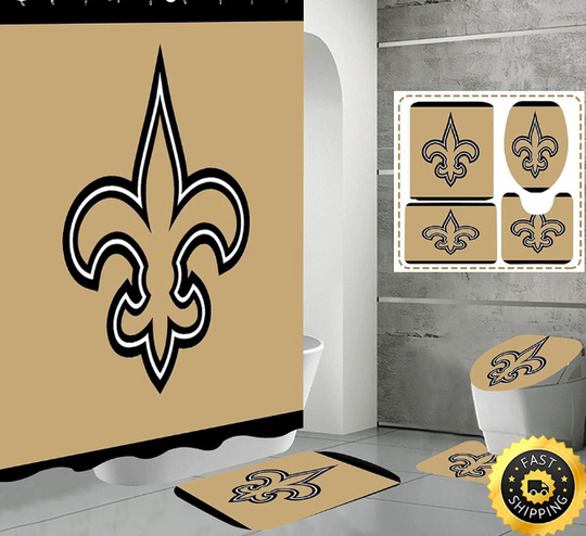New Orleans Saints Shower Curtain Chic Shower Curtain Sets