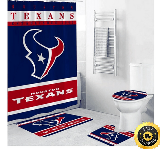 Houston Texans Shower Curtain Football Team Shower Curtain Sets