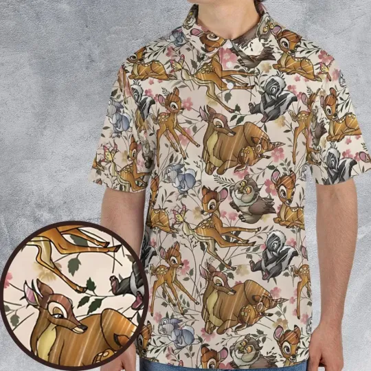 Discover Little Wild Bambi Polo Shirt, Gift for Cartoon Lovers