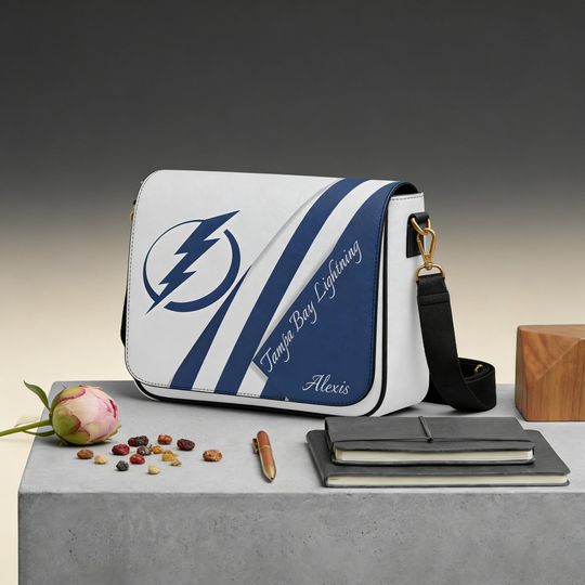 Discover Tampa Bay Lightning Messenger Bag for Daily Use, Stylish NHL Hockey Crossbody with Custom Name