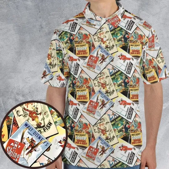 Discover Goofy Vintage Posters Polo Shirt, Gift for Cartoon Lovers