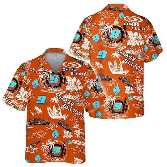 Discover Chase Elliott Nascar 2023 Hooters Racing Baseball Jersey Button Hawaiian Shirt