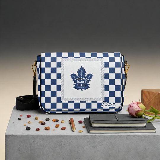 Personalized Toronto Maple Leafs Messenger Bag, Custom NHL Hockey Fan Gift, Maple Leafs Shoulder Bag for Him