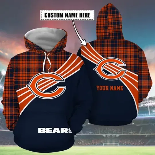 Discover Personalized Chicago Football Team Bearss 3D Hoodie