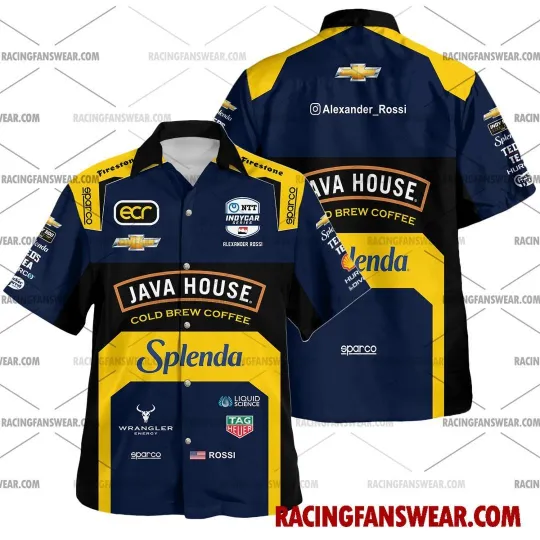 Discover Alexander Rossi IndyCar Racing 2025 Hawaiian Shirt