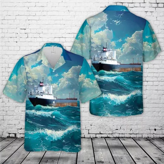 Discover Great Lakes Freighter Algontario Hawaiian Shirt
