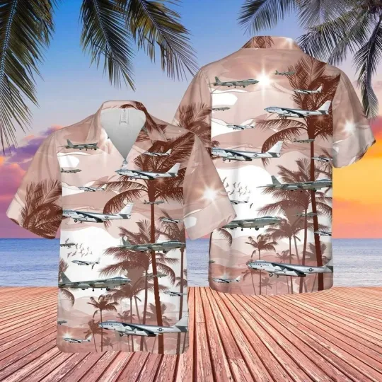 US Air Force Boeing B-47 Stratojet Hawaiian Shirt