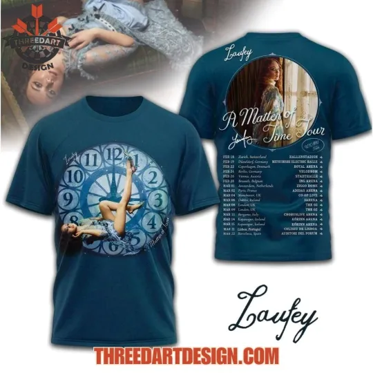 Laufey A Matter Of Time Tour 2026 3D Shirt Short Sleeve