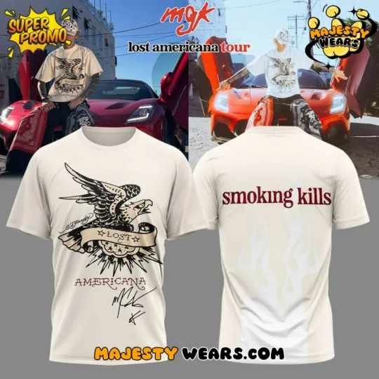 Discover Machine Gun Kelly ”Lost Americana” Tour 3D T-Shirt S-5XL