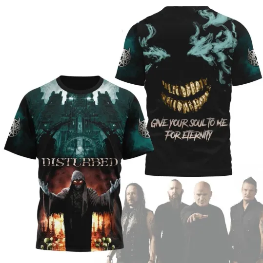 Discover AOP Disturbed Give Your Soul To Me For Eternity Fan 3D T-Shirt UU1494