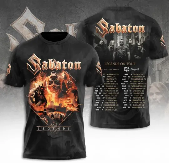 Discover Sabato0N North American 2026 Tour 3D T-Shirt Fullsize Xs-5Xl