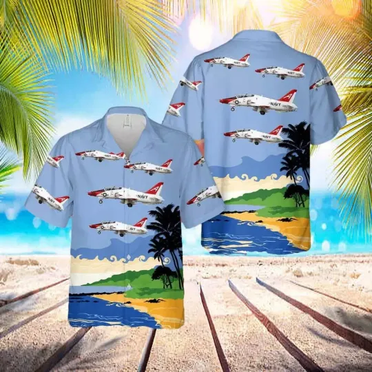 Discover US Navy McDonnell Douglas T-45C Goshawk Hawaiian Shirt for Men