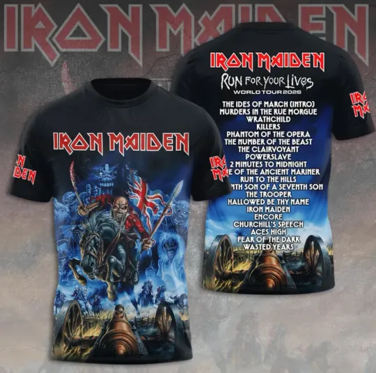 Discover I1Ron Maideen World Tour 2026 Unisex 3D T-Shirt Fullsize Xs-5Xl