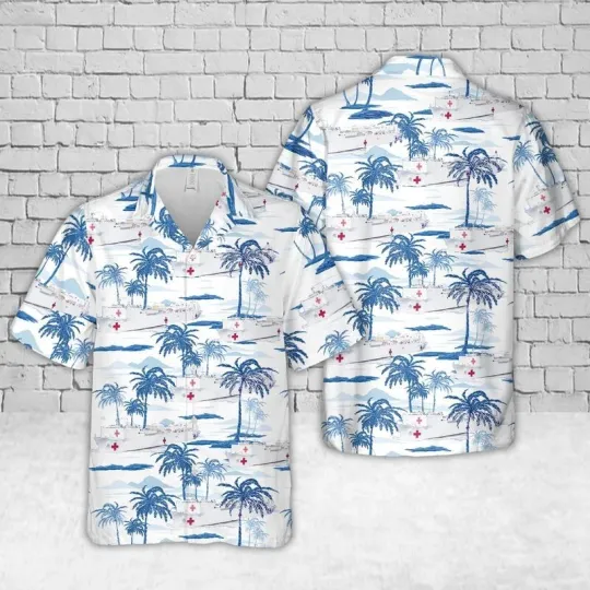 Discover US Navy USNS Mercy T-AH-19 Hawaiian Shirt