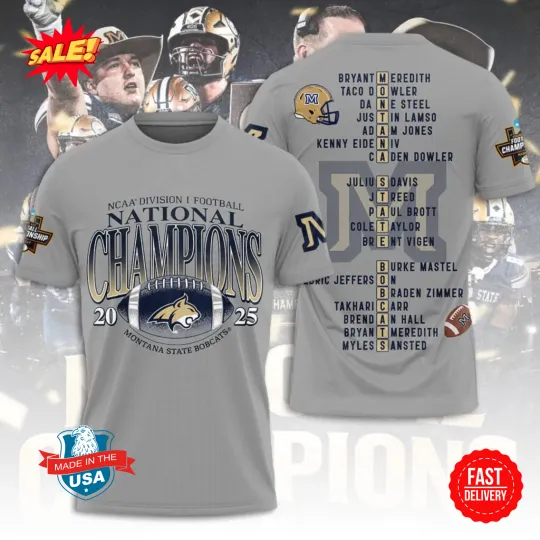 Discover Montanaa State Bobcat Football 3D Shirt S-5XL