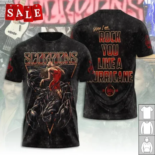 Discover New Scorpions 60th Anniversary Tour  Gift For Fans S-6XL 3D T-shirt MO681