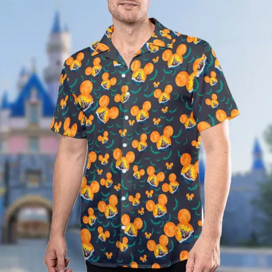 Discover Disney Mickey Mouse Cruise Magic Kingdom Halloween Hawaiian Shirt