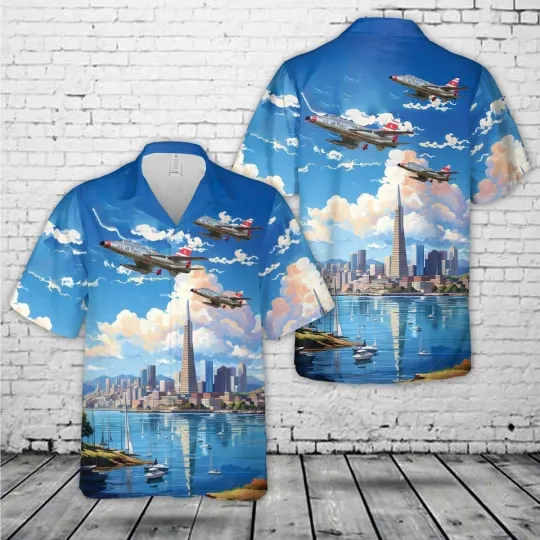 Discover US Air Force North American F-100 Super Sabre Hawaiian Shirt