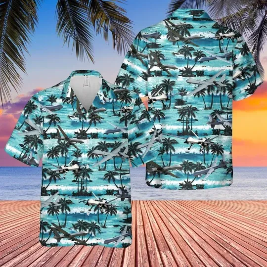 Discover U.S. Air Force MQ-9A Reaper Hawaiian Shirt