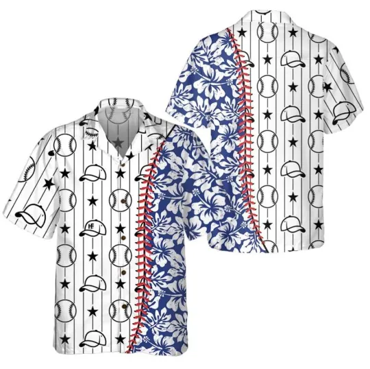 Discover Tropical Pattern Hawaiian Baseball Shirt