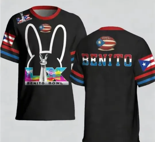 Discover Benito Bowl Jersey Black 94 Puerto Rico Jersey Sz XL