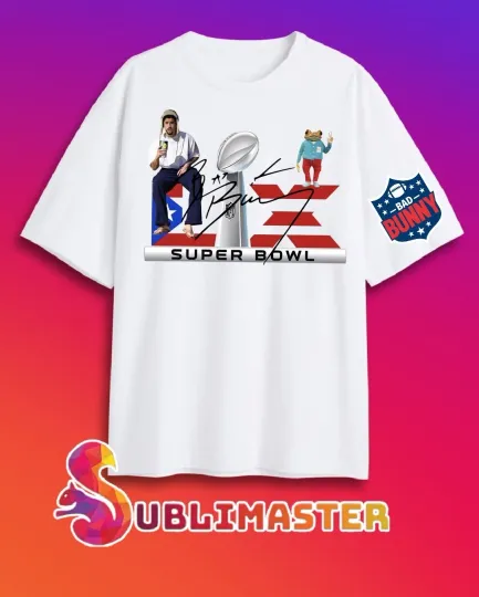 Discover Bad Bunny Super Bowl 2026 Unisex T-Shirts All Sizes Short Sleeves New