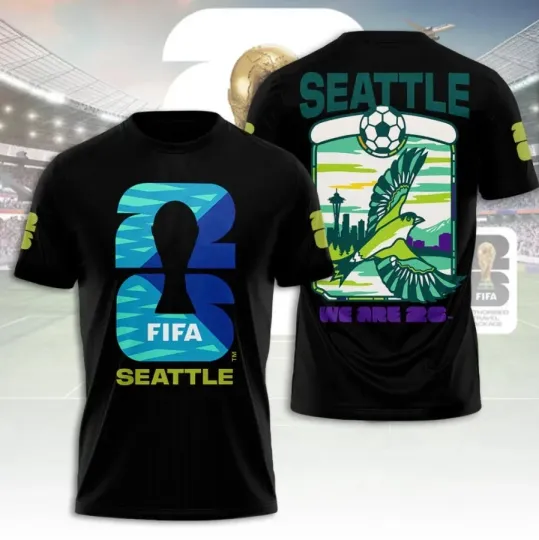 Discover 2026 FIFA World Cup Seattle 3D T-Shirt