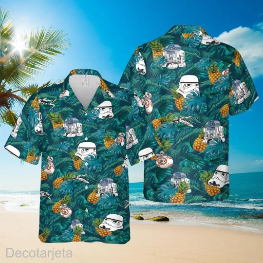 Discover Disney Star Wars Summer Beach Starwars Pineapple Tropical Aloha Hawaiian Shirt