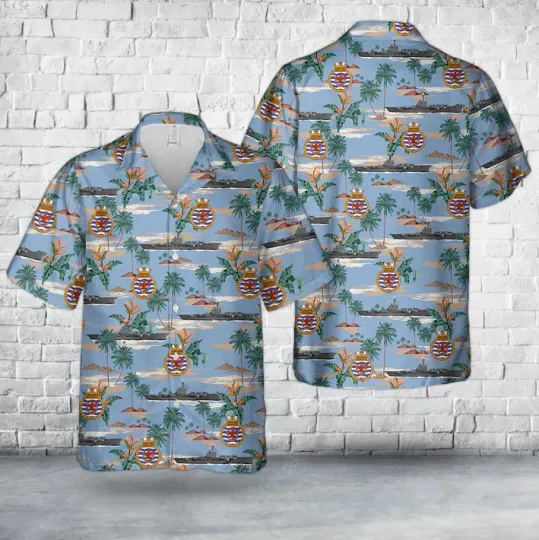 Discover Royal Canadian Navy HMCS Bonaventure Hawaiian Shirt