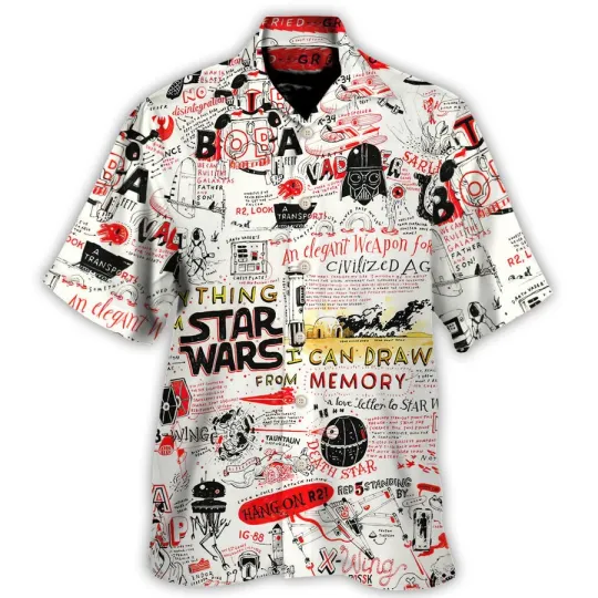 Discover Disney Star Wars Summer SStarwars All Funny Quotes Comic Style A Hawaiian Shirt