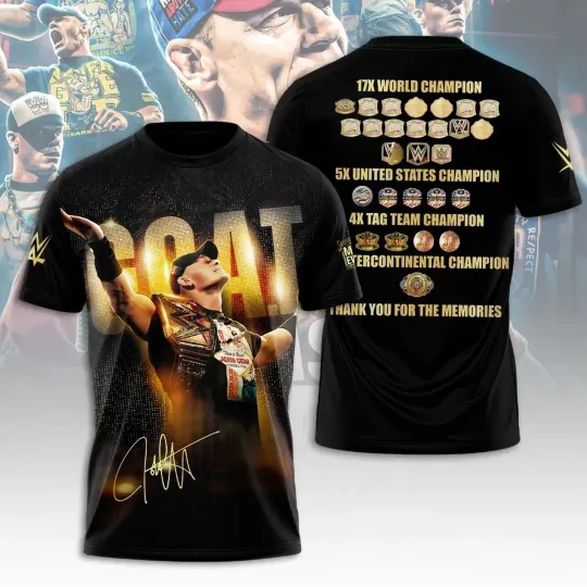 Discover Jo Cen Final G.O.A.T Thank You 3D US T-Shirt Size S To 5XL