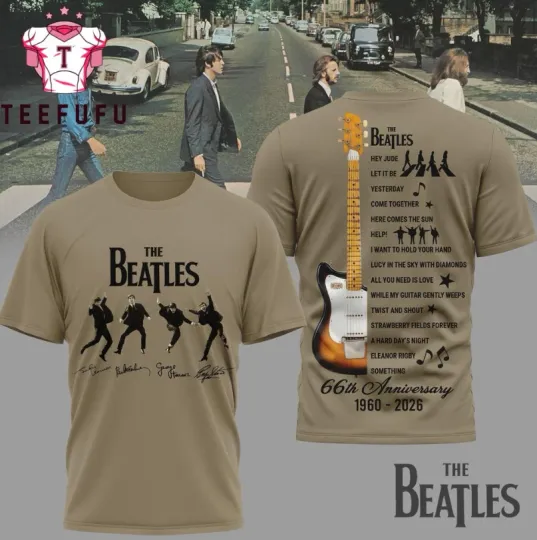 The Beatles 2026 Music Graphic Signature Special 3D T Shirt