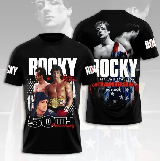 Discover Rocky 50th Anniversary 1976-2026 AOP 3D T-Shirt