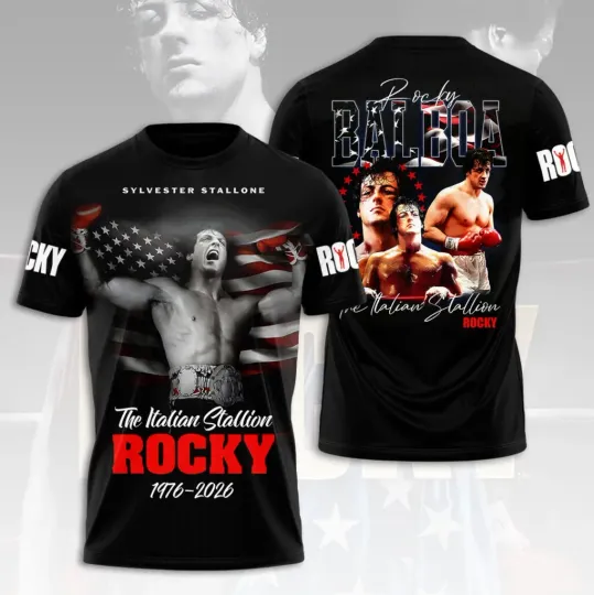 Discover Rocky 50th Anniversary 1976-2026 AOP 3D T-Shirt