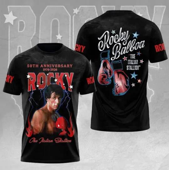 Discover Rocky 50th Anniversary 1976-2026 AOP 3D T-Shirt