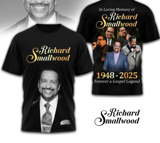 Discover Richard Smallwood Forever A Gospel Legend 2025 AOP 3D T-Shirt