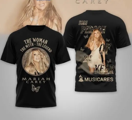 Discover Mariah Carey 2026 Person Of The Years AOP 3D T-Shirt