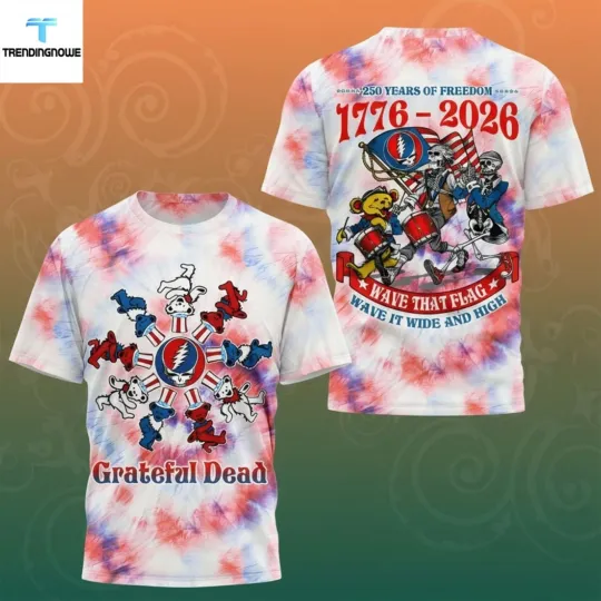 Grateful Dad 250 Years Of Freedom 2026 Patriotic 3D Shirt Fan Gift