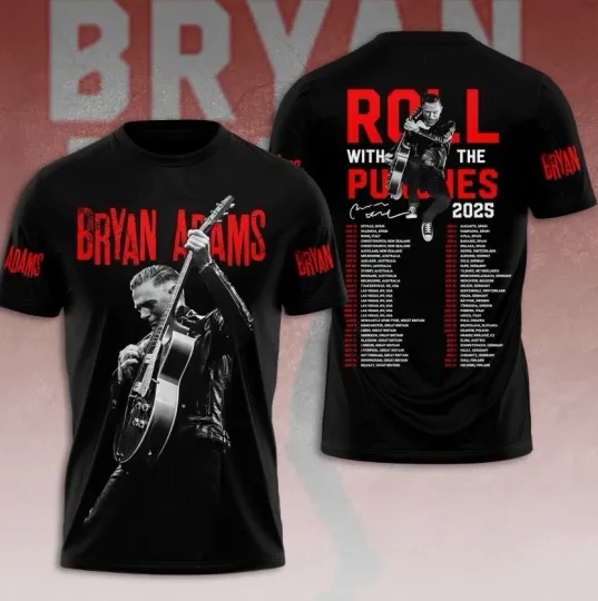 Discover Bryan Adams Roll with the Punches 3D T-Shirt For Men Women S-5XL