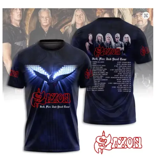 Discover Saxon Power Metal Legend 3D T Shirt Adult Full Size Men Women TP560