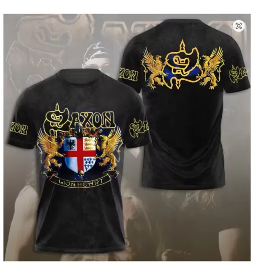 Discover Saxon Thunder and Steel Style 3D T Shirt S to 4XL Unisex TP558