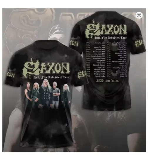 Discover Saxon Heavy Metal Heritage 3D T Shirt Unisex All Size Adult TP554