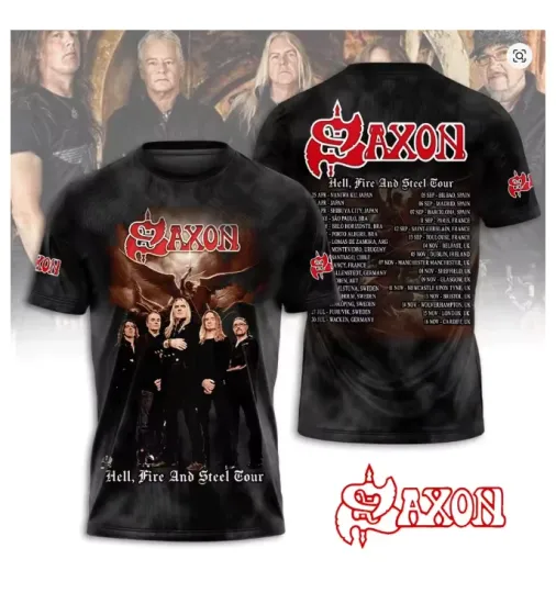 Discover Saxon Legendary British Metal 3D T Shirt S to 4XL Unisex Adult TP555