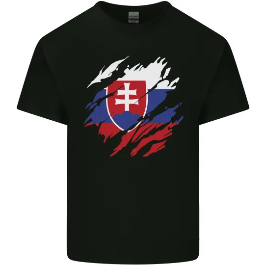 Discover Slovakia Flag T-Shirt Men’s Football T-Shirt Slovakia Day Tee