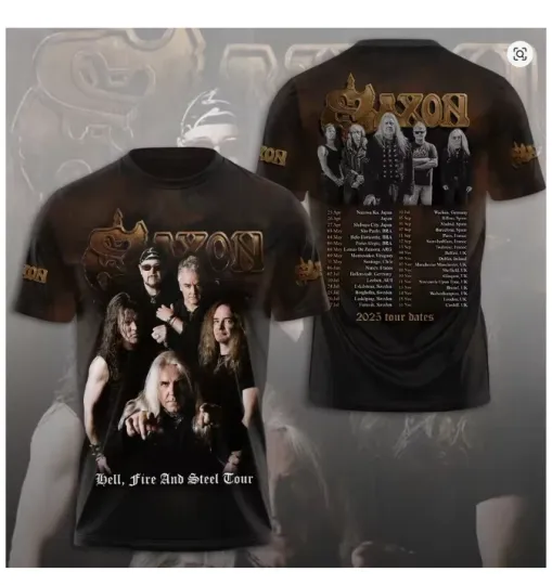 Discover Saxon British Metal Identity 3D T Shirt Unisex All Size TP551